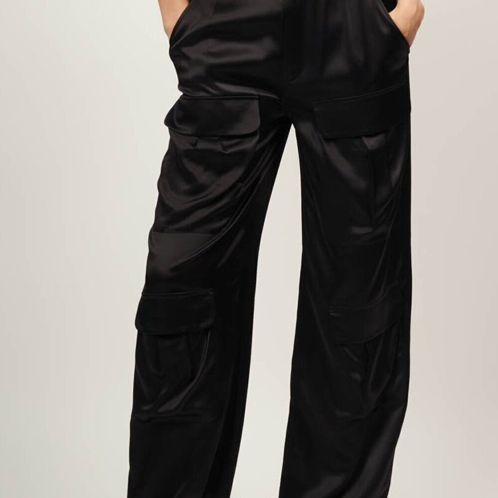 Equipment Women Ines Trouser in True Black size 6 NWT $350